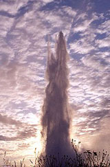  Eruption of Strokkur geyser from a distant
